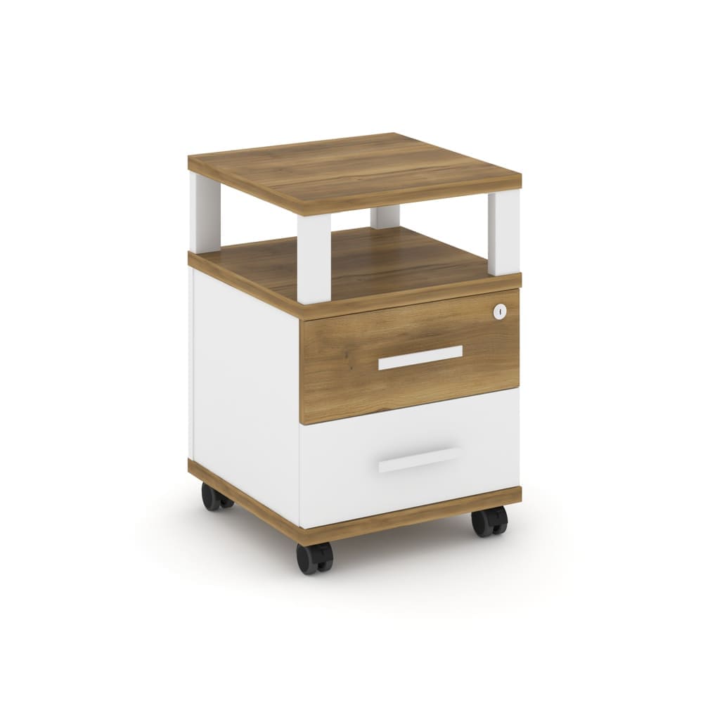 Тумба мобильная 2 ящ. с надставкой 420x420x615