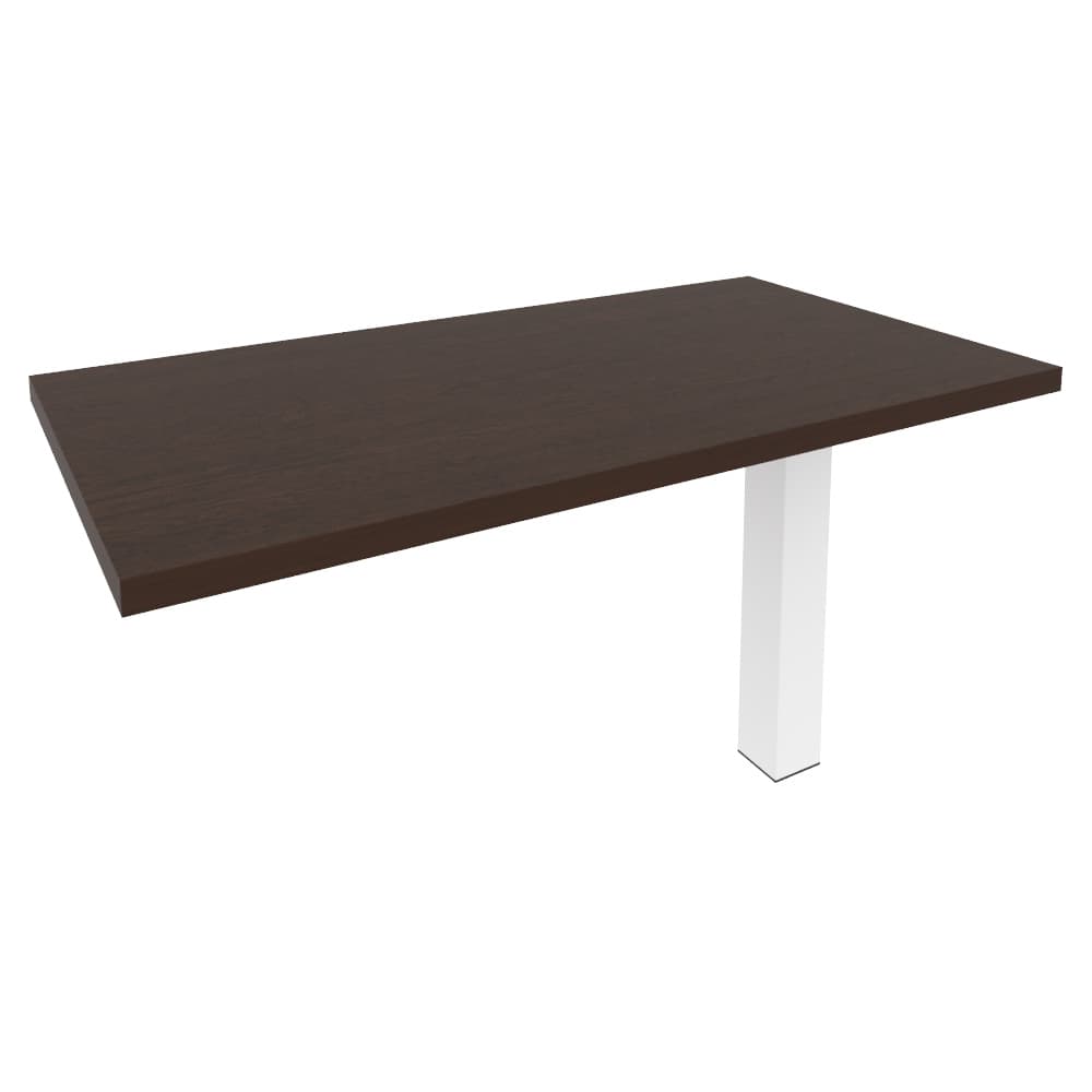 Брифинг-приставка для прямого стола (белый металл) 1300x700x765