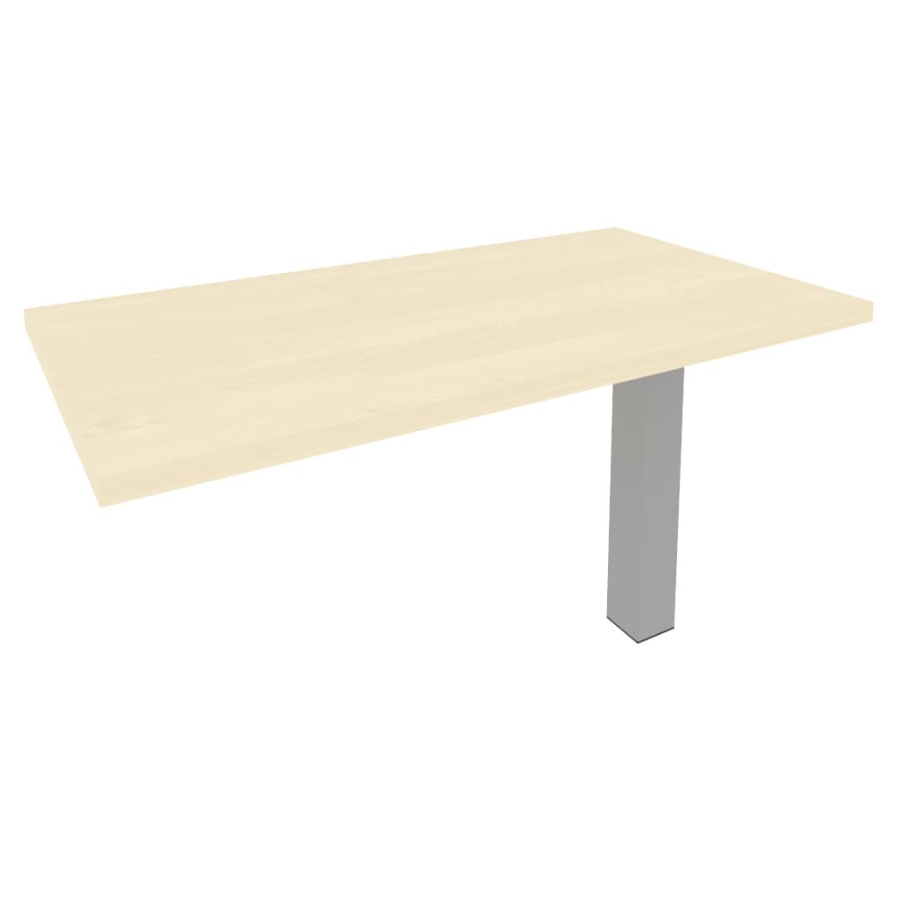 Брифинг-приставка для прямого стола (серый металл) 1300x700x765