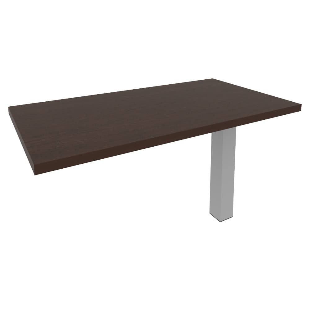 Брифинг-приставка для прямого стола (серый металл) 1300x700x765