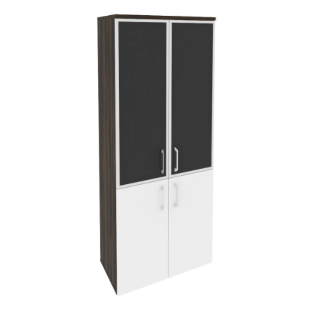 Шкаф-витрина 5 ур. (стекло Лакобель black) 800x420x1977