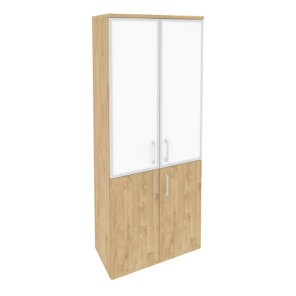 Шкаф-витрина 5 ур. (стекло Лакобель white) 800420x1977