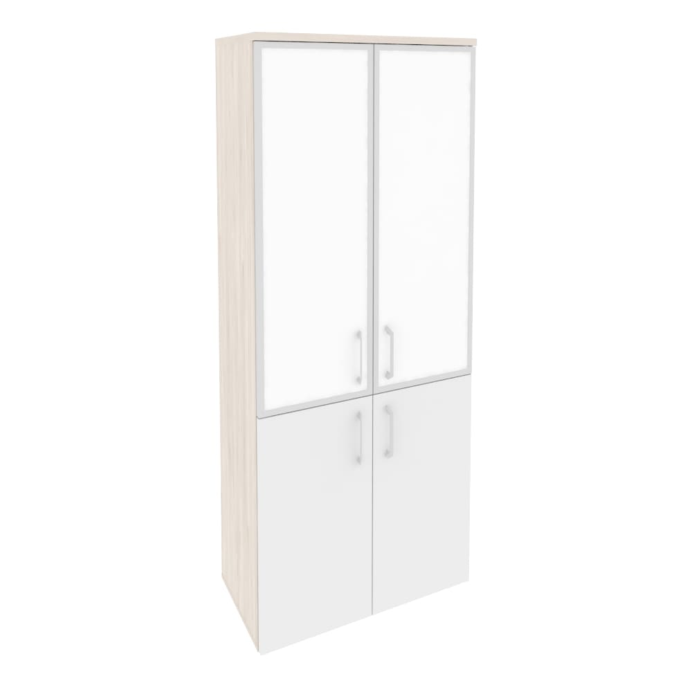 Шкаф-витрина 5 ур. (стекло Лакобель white) 800420x1977