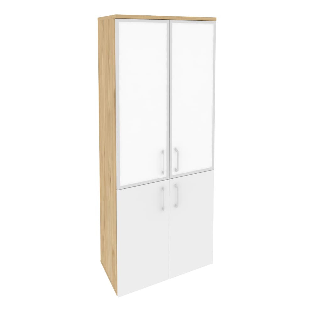 Шкаф-витрина 5 ур. (стекло Лакобель white) 800420x1977