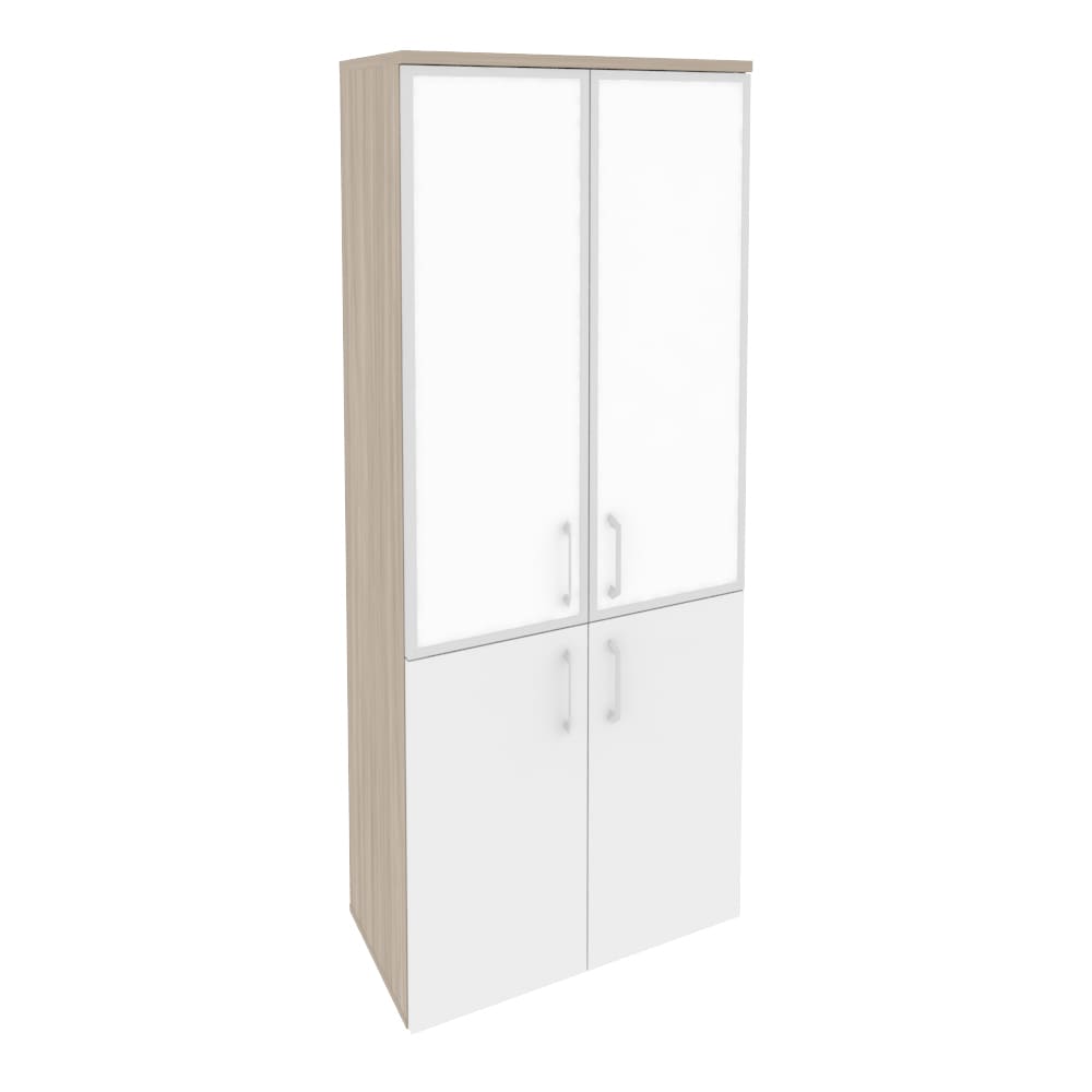 Шкаф-витрина 5 ур. (стекло Лакобель white) 800420x1977