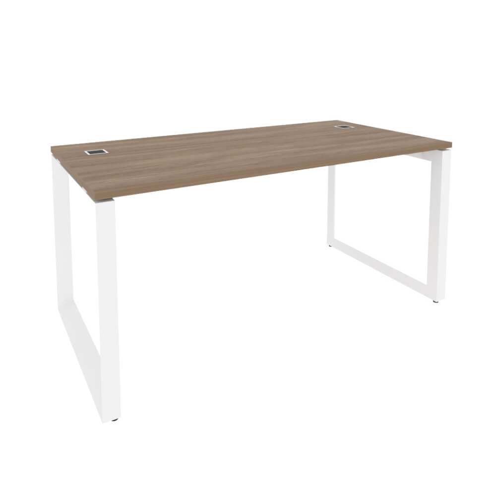 Стол руководителя на О-обр. м/к белый 1580x800x750