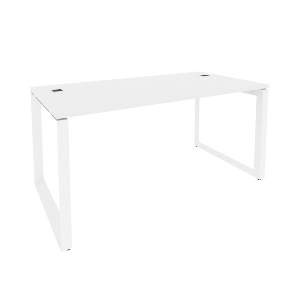 Стол руководителя на О-обр. м/к белый 1580x800x750