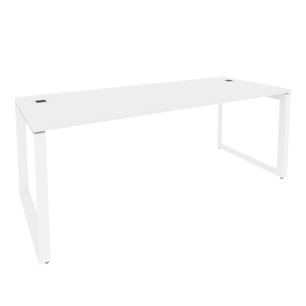 Стол руководителя на О-обр. м/к белый 1980x800x750