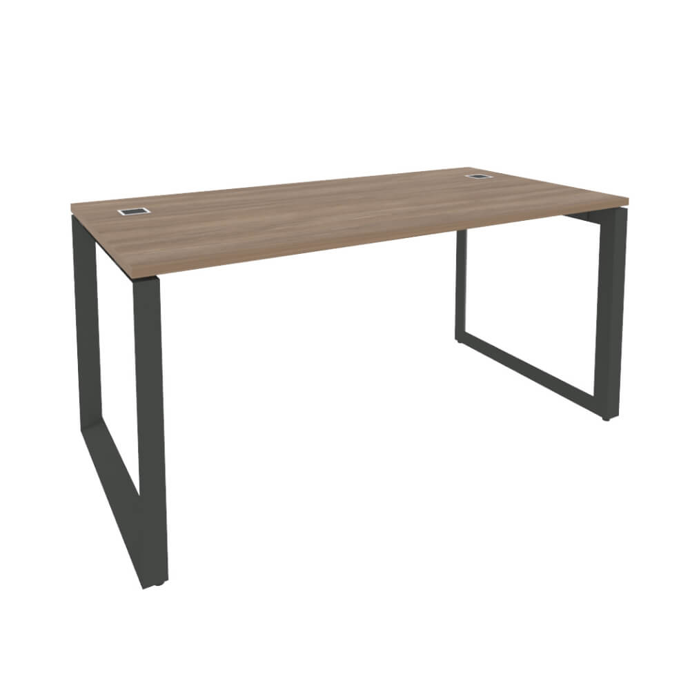 Стол руководителя на О-обр. м/к антрацит 1580x800x750