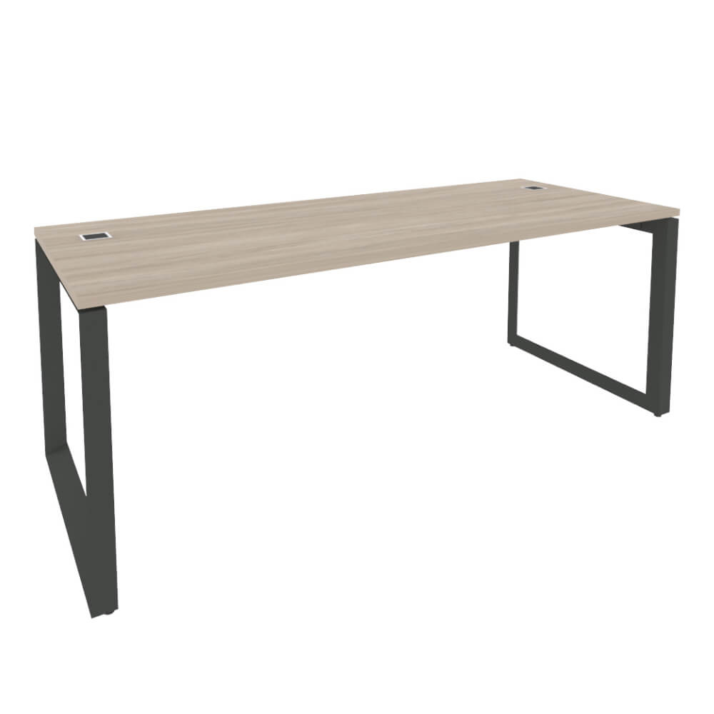 Стол руководителя на О-обр. м/к антрацит 1980x800x750