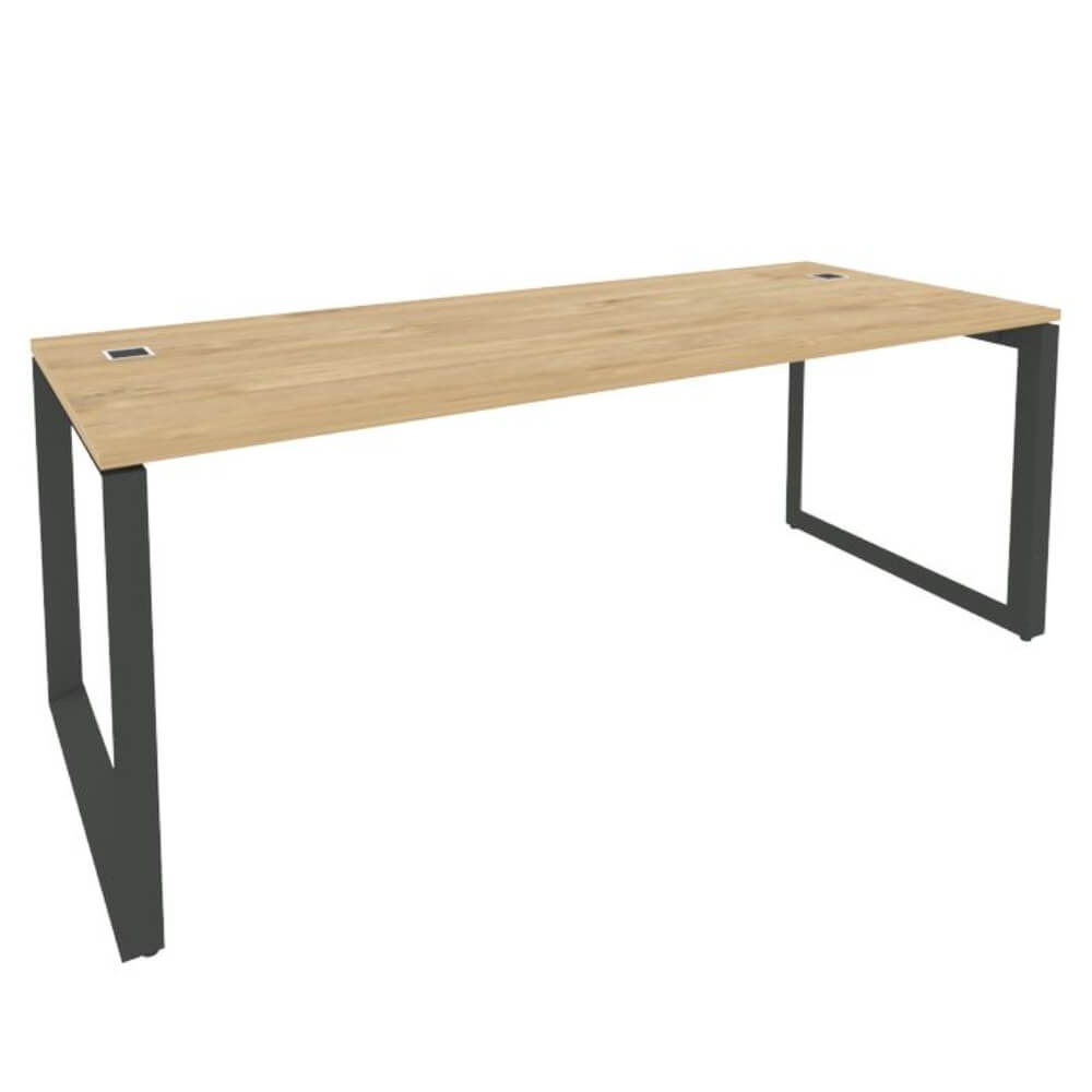 Стол руководителя на О-обр. м/к антрацит 1980x800x750