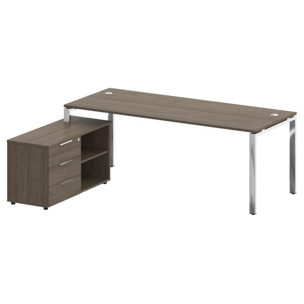 Стол руководителя с опорной тумбой Левый 2100x1620x750