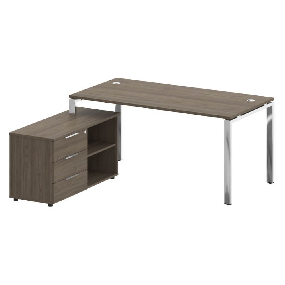 Стол руководителя с опорной тумбой Левый 1700x1620x750