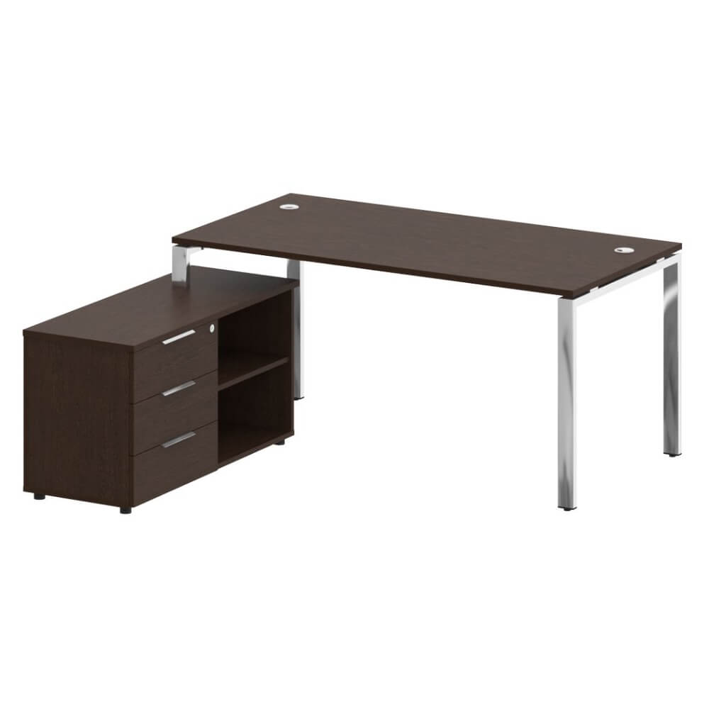 Стол руководителя с опорной тумбой Левый 1700x1620x750