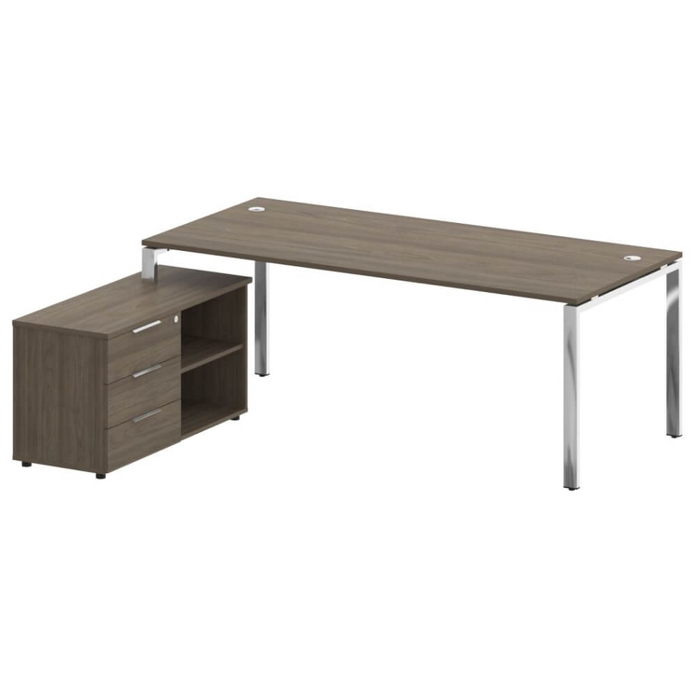 Стол руководителя с опорной тумбой Левый 2100x1720x750