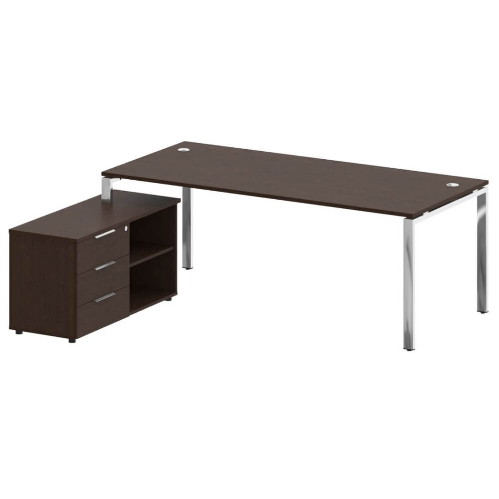 Стол руководителя с опорной тумбой Левый 2100x1720x750