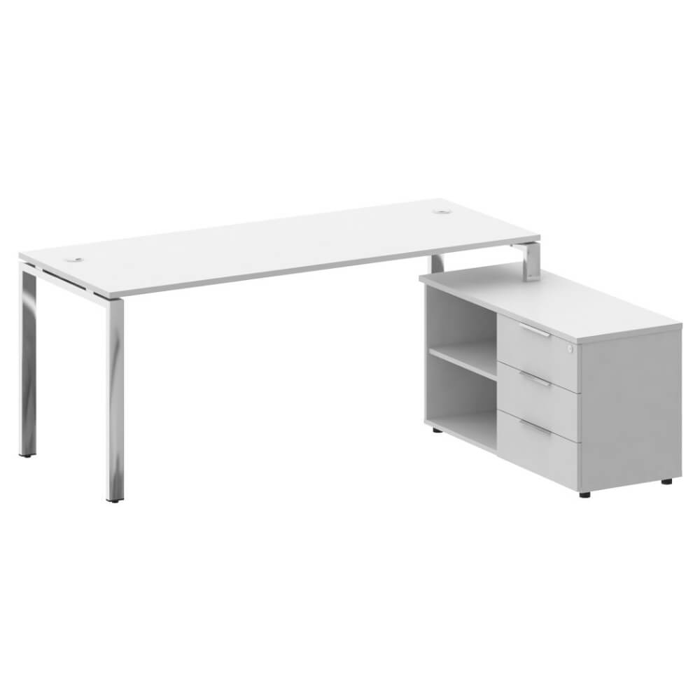 Стол руководителя с опорной тумбой Правый 1900x1520x750