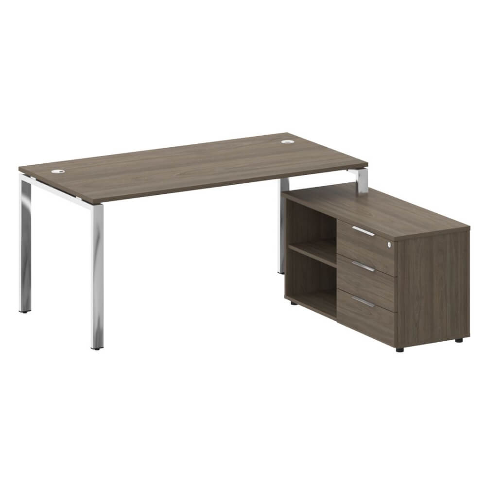 Стол руководителя с опорной тумбой Правый 1700x1620x750