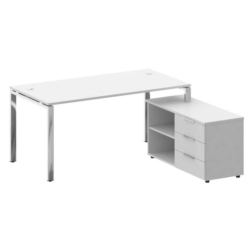 Стол руководителя с опорной тумбой Правый 1700x1620x750