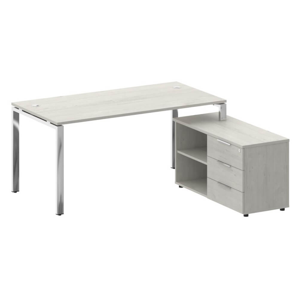 Стол руководителя с опорной тумбой Правый 1700x1620x750