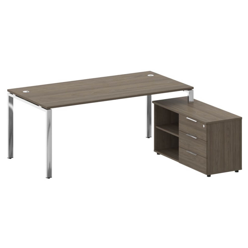 Стол руководителя с опорной тумбой Правый 1900x1720x750