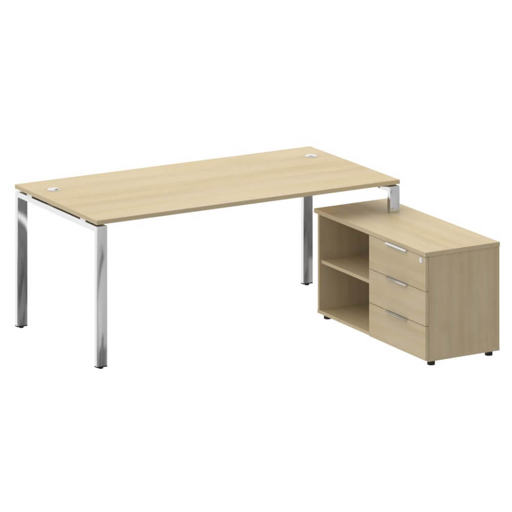 Стол руководителя с опорной тумбой Правый 1900x1720x750