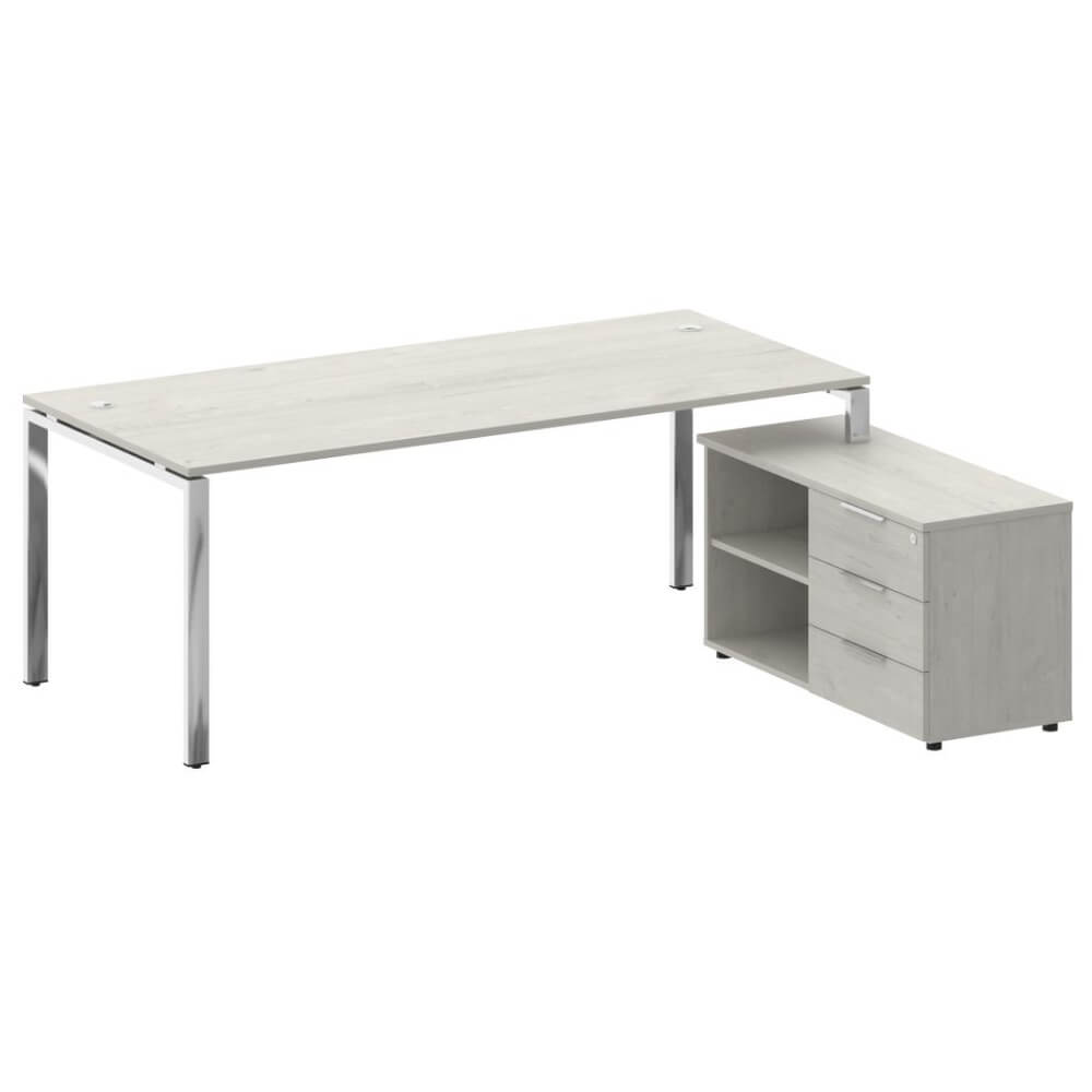 Стол руководителя с опорной тумбой Правый 2100x1720x750