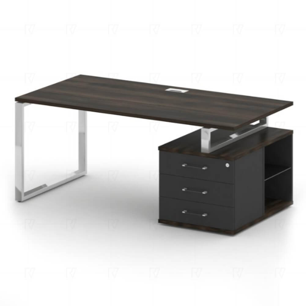 Стол руководителя с опорной тумбой,правый 1800x904x753