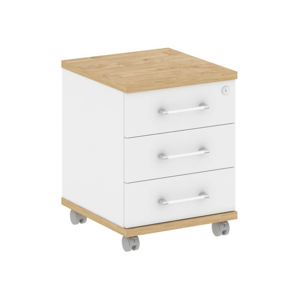 Тумба мобильная 3 ящика (с замком) 432x460x562