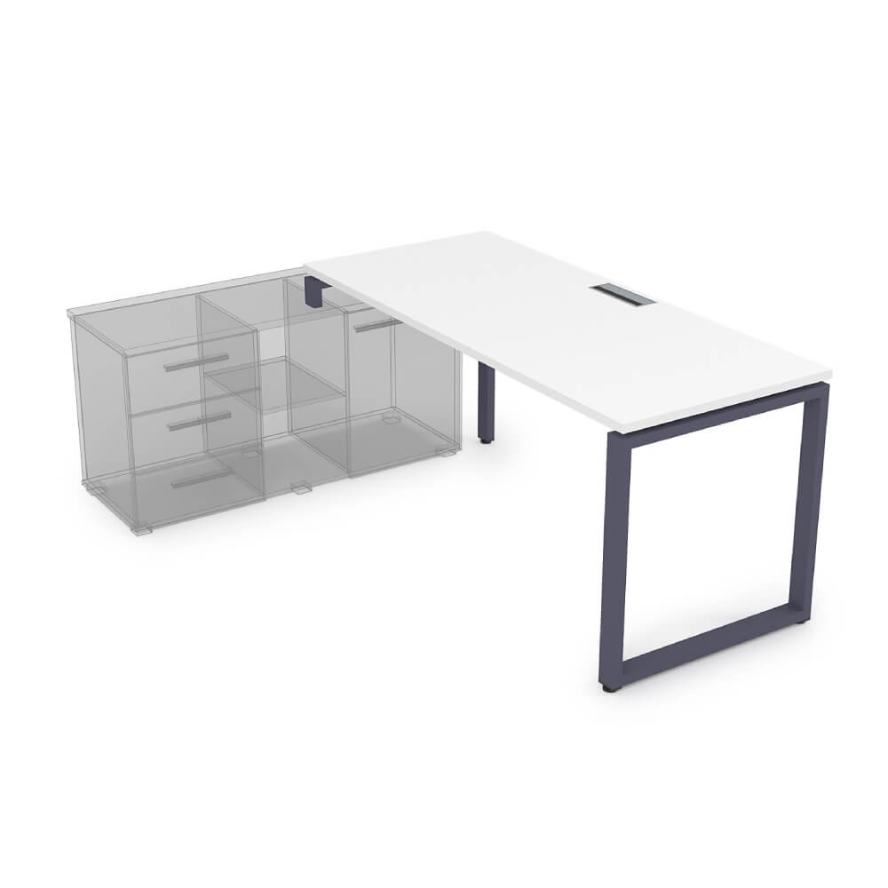 Стол рабочий левый 1400x700x750 (три опоры)