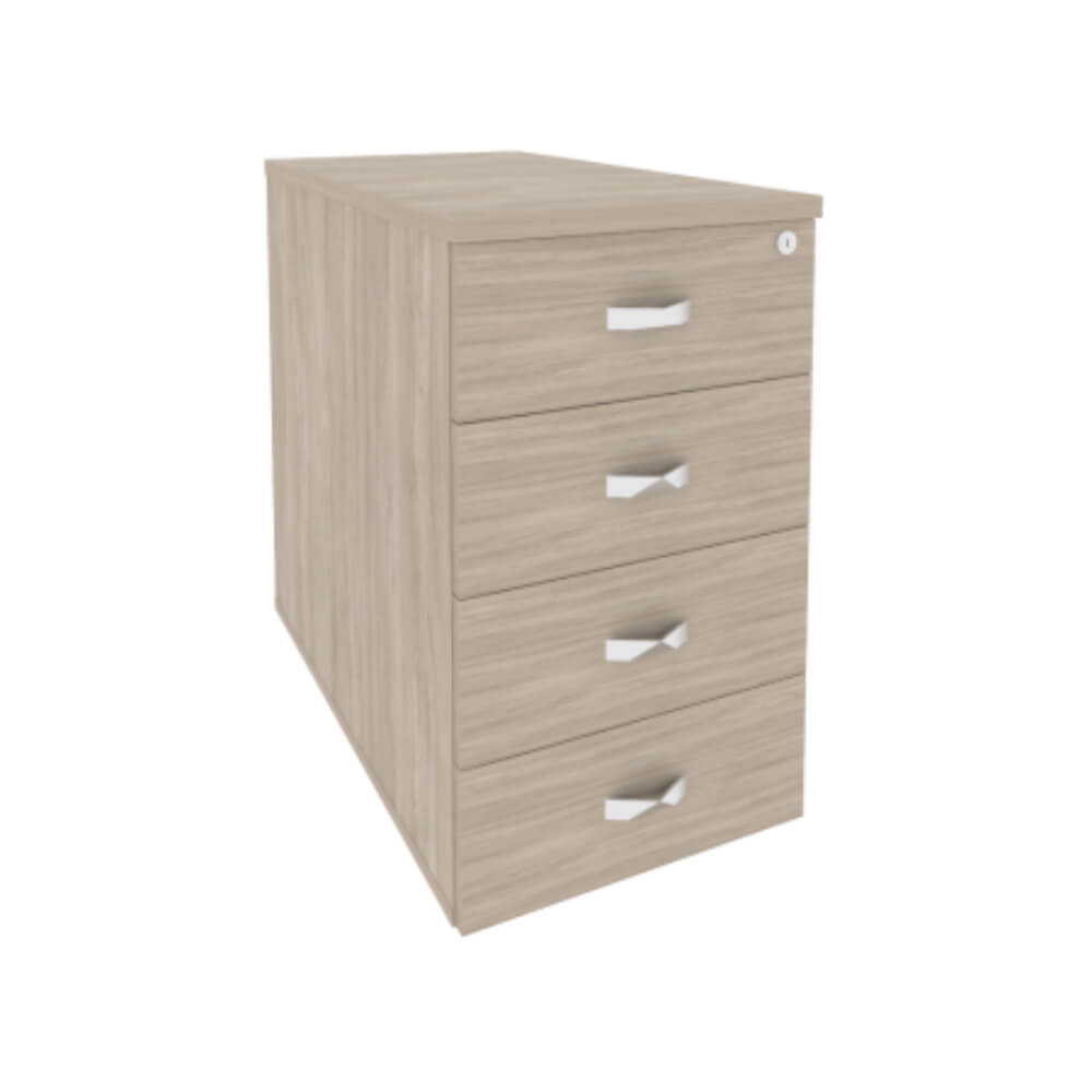 Тумба приставная/опорная 4 ящ. 432x800x750